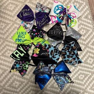 Lot of Seven Cheer Bows